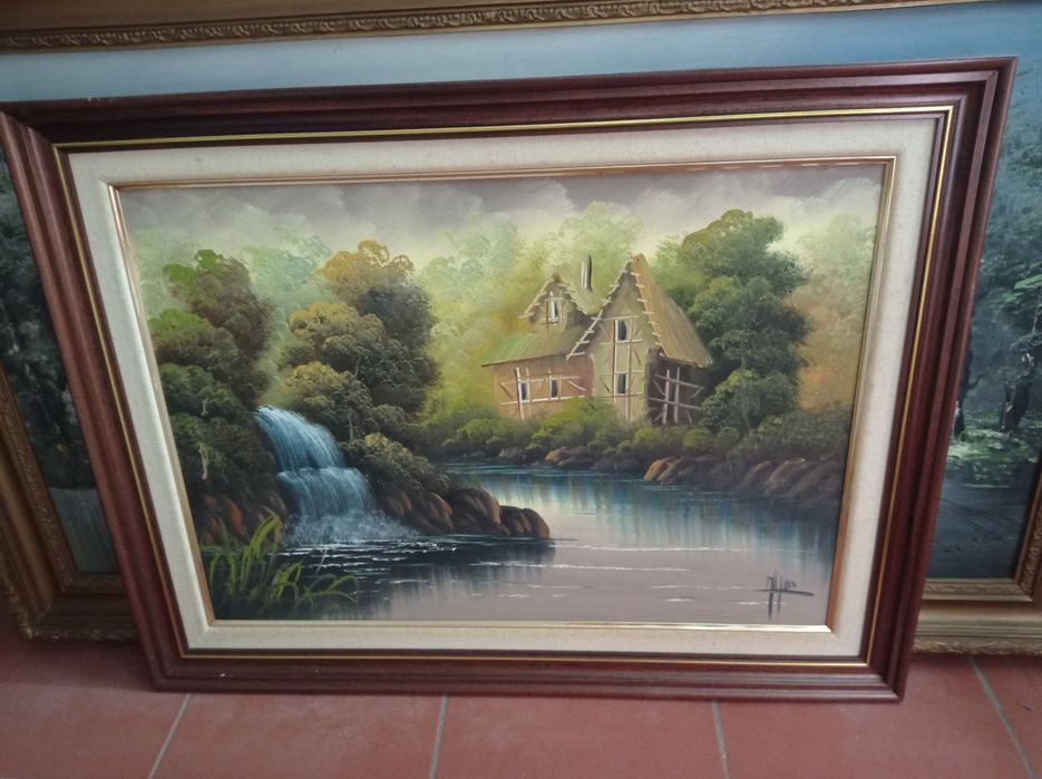 Quadro antigo pintado à mão64564418365955120