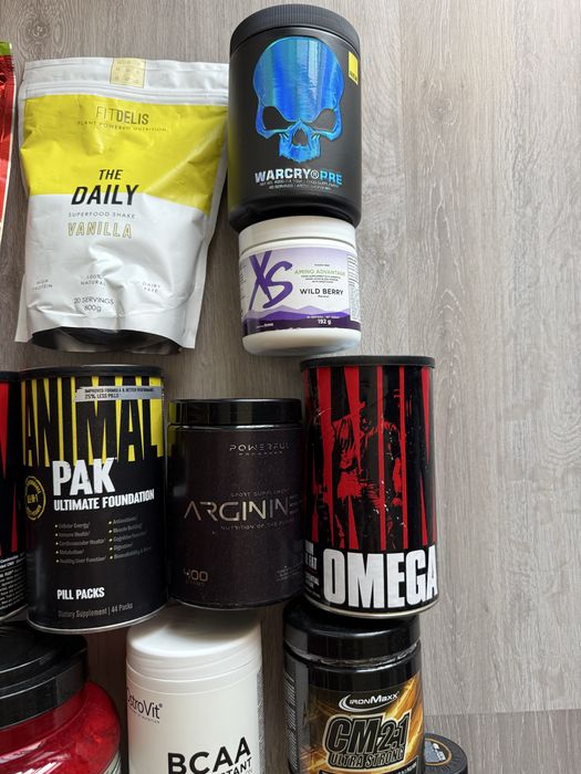 Спортивне харчування Animal Pak, AMIX, Optimum Nutrition, GymBeam, XTEND, MST, Nutrend Протеїн, Креатин, Вітаміни, Передтренувальні комплекси