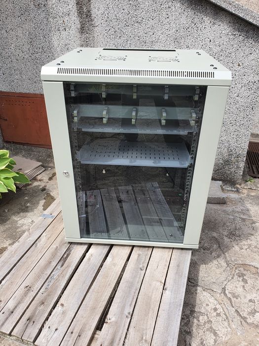 Szafa Rack 12U 19cali dwudzielna sieci komputerowe lan monitoring CCTV