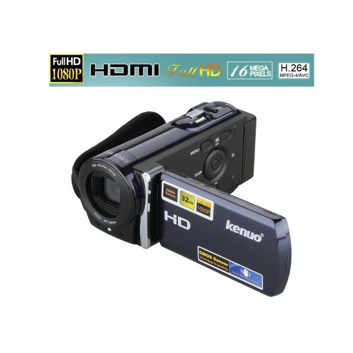 Kenuo HD Digital Video Camera 16X Zoom Model HDV-601S - Novo - Envio Gratuito