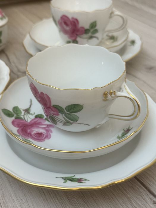 Miśnia Filiżanka z podstawkiem i talerzykiem