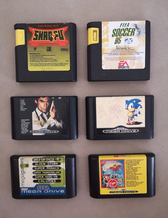 Lote de 6 jogos para Mega Drive
