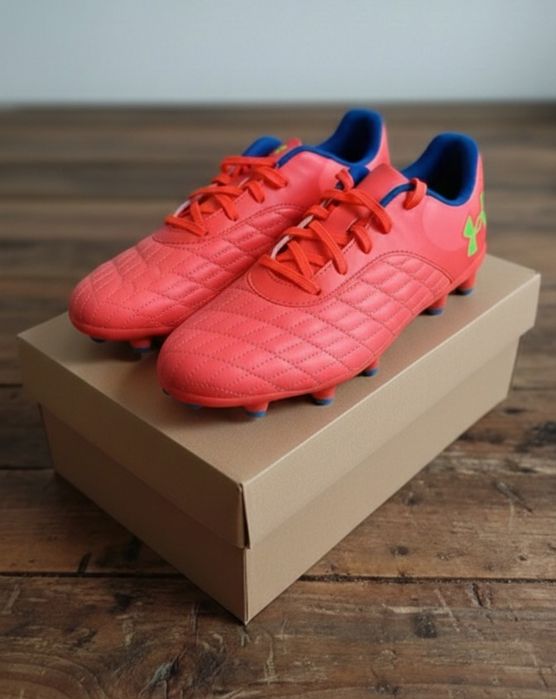 Chuteira Under Armour Campo – Rosa/Verde Neon 36.5