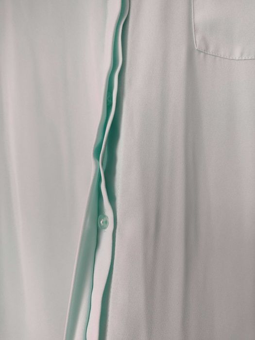 Miętowa Bluzka koszula mgiełka plus size 48