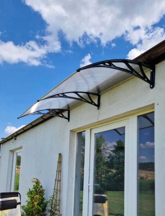 NOWY Daszek nad Drzwi Wejściowe Zadaszenie Poliwęglan 200x100 cm Modułowy