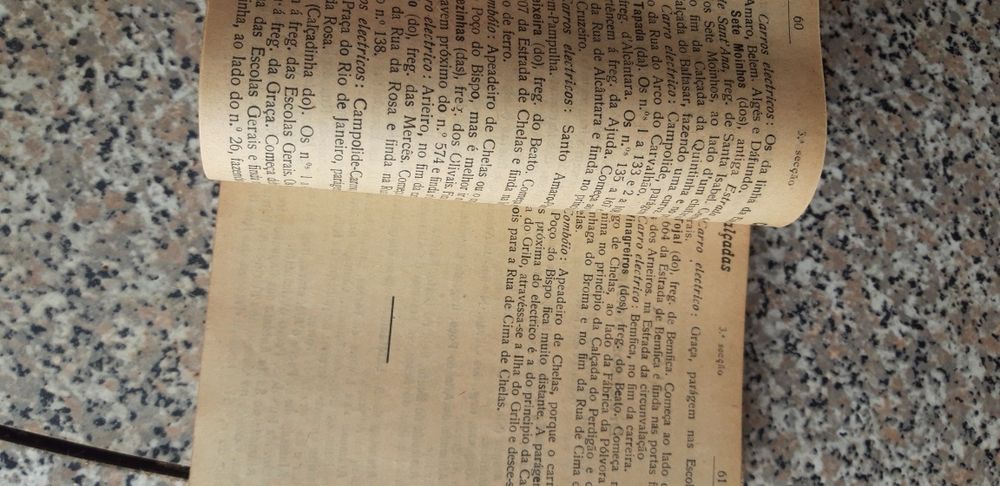 Livro Antigo Roteiro da Cidade de Lisboa