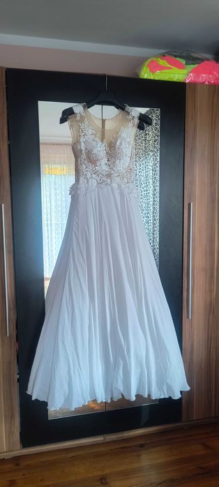 Suknia ślubna + welon  M/L
