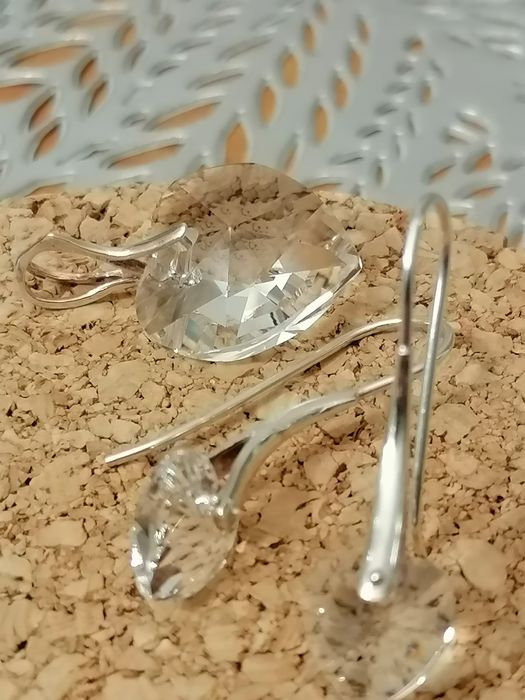 Komplet biżuterii srebrnej z kryształem Svarowskiego