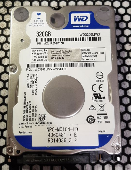 Dysk twardy Western Digital 320 gb.