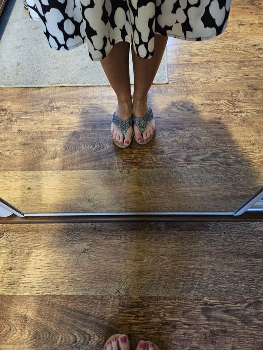 Srebrne klapki japonki rozmiar 37