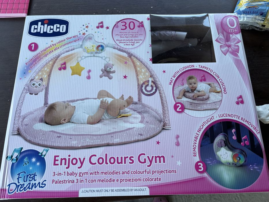 Розвиваючий килимок chicco first dreams enjoy colours gym 3 в 1