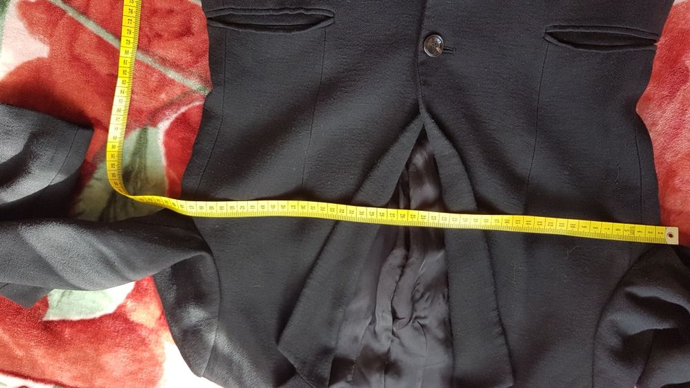 Żakiet Wełniany Massimo Dutti M L Czarny