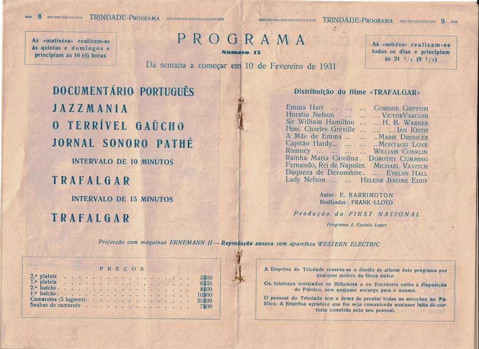 Corinne Griffith Raro original Portugal programa do filme  1931