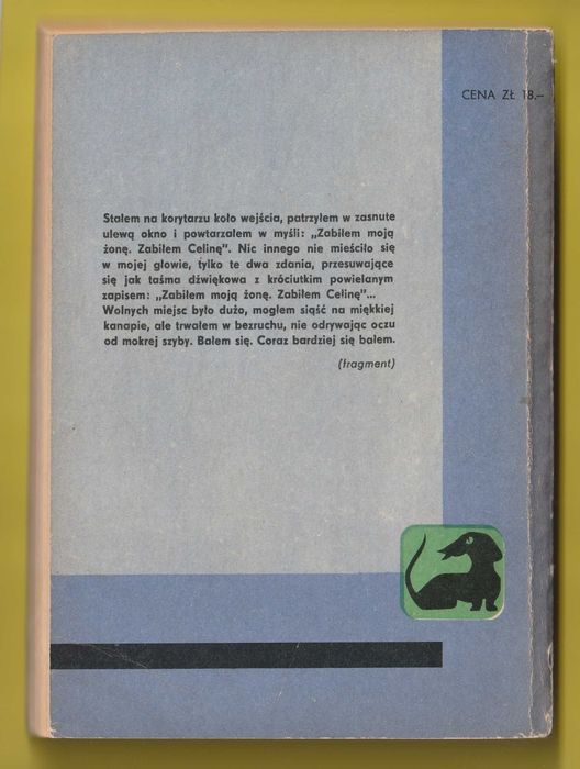NIE CHCIAŁEM JEJ ZABIĆ - Karol Wilt - 1972 rok -  seria Jamnik