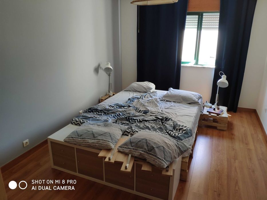 estrutura de cama em paletes - casal ou solteiro