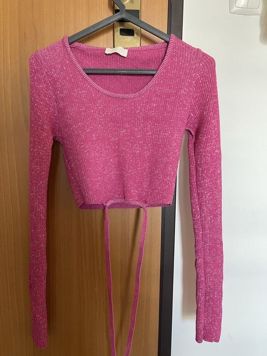 Crop top LeGer malha cor rosa