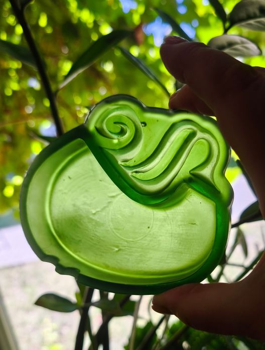 Пепельница попільничка хрусталь цветное стариное стекло подарок винтаж