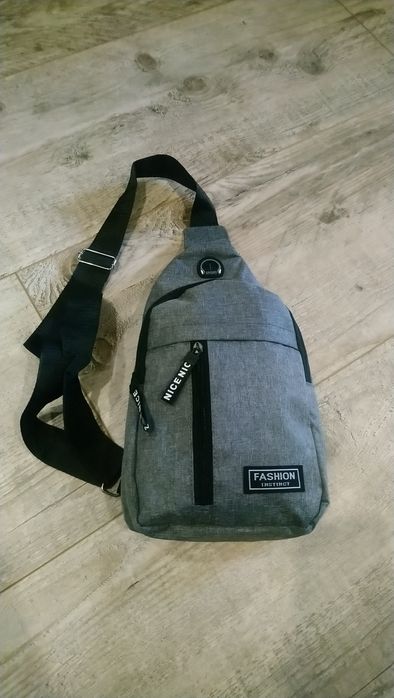 Torebka/ nerka/ saszetka męska przez ramie - Kolor szary