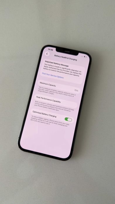 Apple iPhone 12 Pro Max 128GB 75% "cinza" + capa e cabo