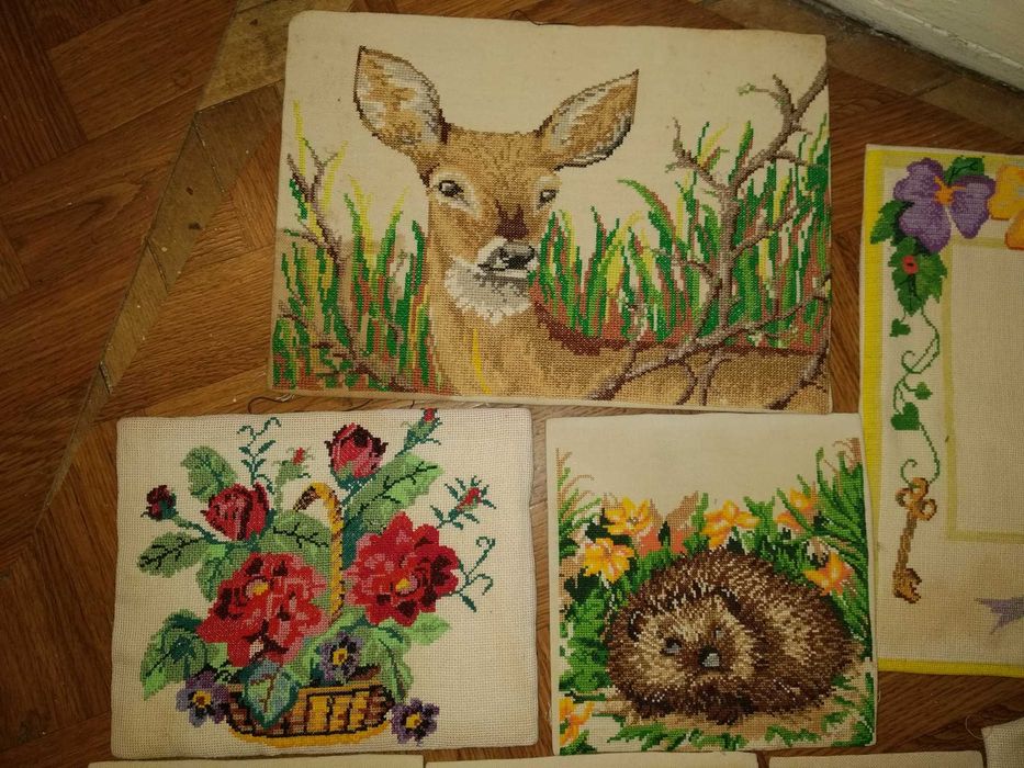 Вишивки, вышивки, 8 шт. одним лотом