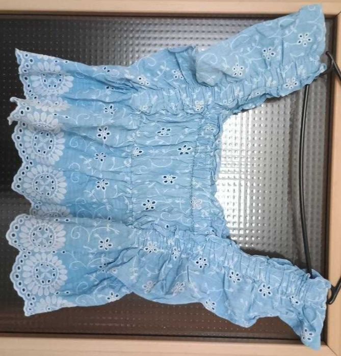 2 śliczne sukienki oraz piękna bluzka Zara haft boho XL