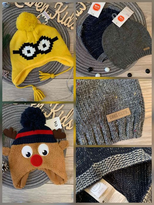 Тепла шапка фліс/штуч.хутро для хлопчика/дівчинки з 3 міс до +13років