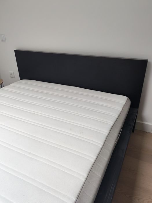 Cama de casal MALM preta