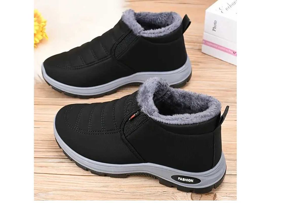 damskie buty zimowe ocieplane czarne nowe/36