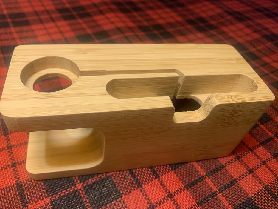 Stojak, uchwyt, dock na iphona oraz iwatcha - bamboo