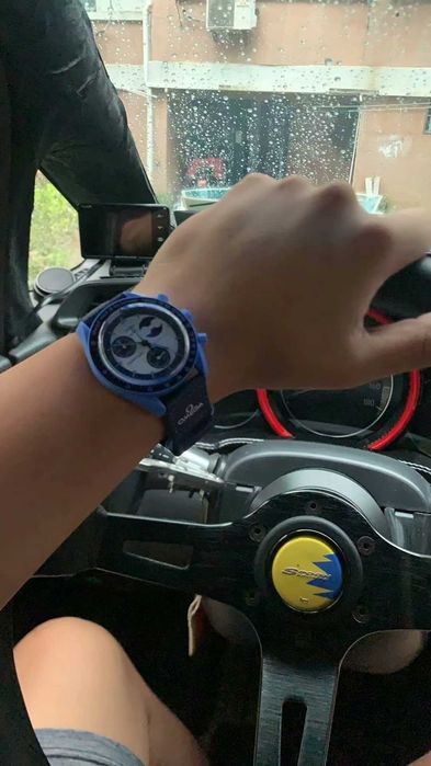 Swatch Omega Super Blue Moon SO33N700 komplet jak nowy