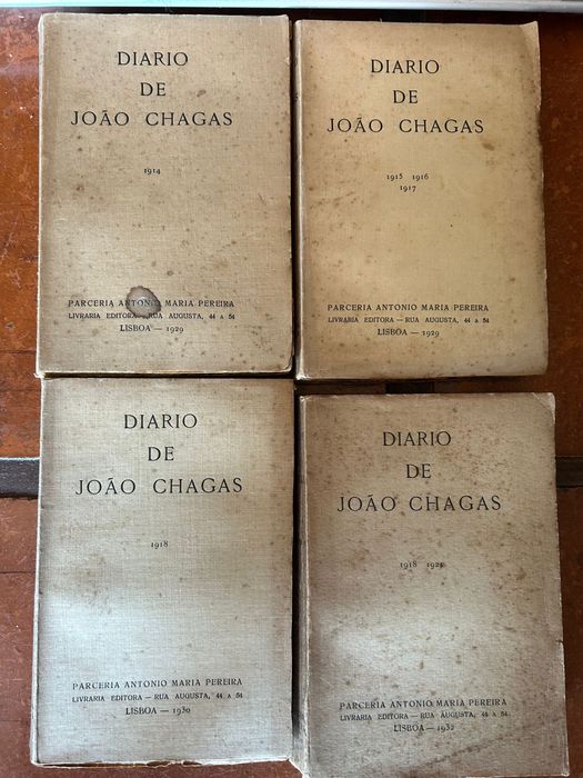 Rare Book Set: João Chagas's Diary from 1914 to 1921