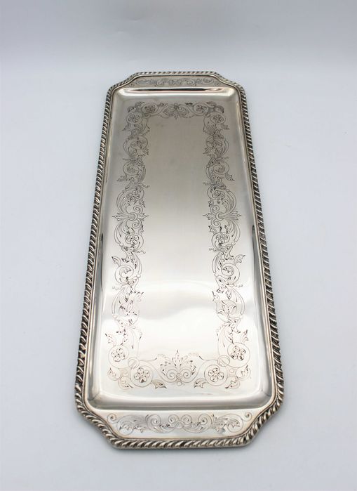 Tabuleiro/Torteira em Prata Portuguesa