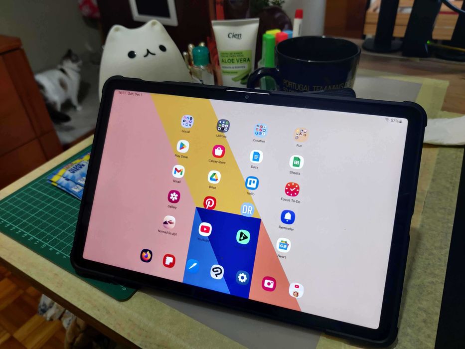 Galaxy Tab S7 128GB WiFi / Mystic Silver + Capa - Como Novo