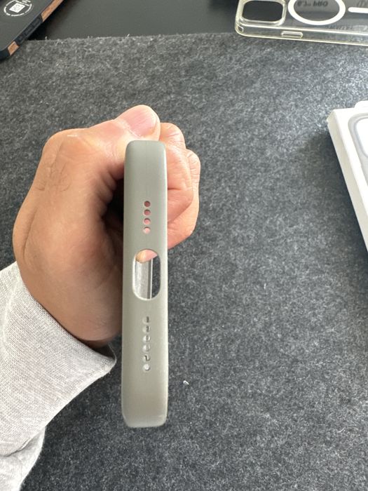 Capa Apple silicone cinzenta iphone 15 Pro Max