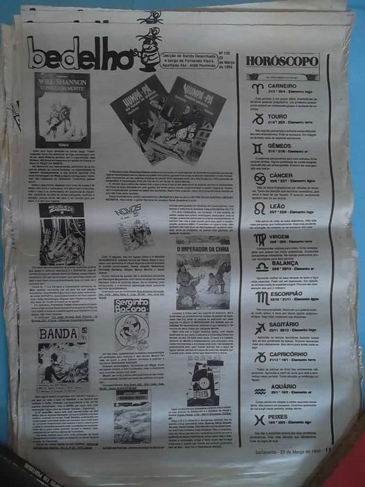 "BEDELHO" Lote de 124 Suplementos de Banda Desenhada , anos 90.
