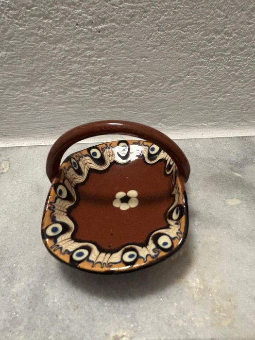 Koszyczek pawie oczko ceramika bułgarska