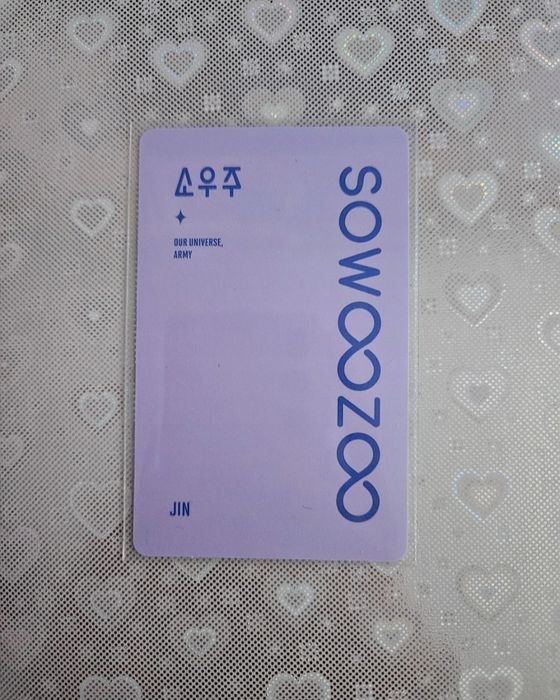 bts jin sowoozoo dvd kpop photocard