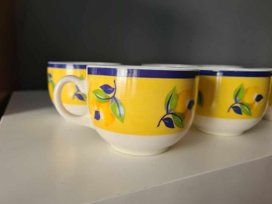 6 filiżanek francuskich Luminarc Zest made in France szkło hartowane