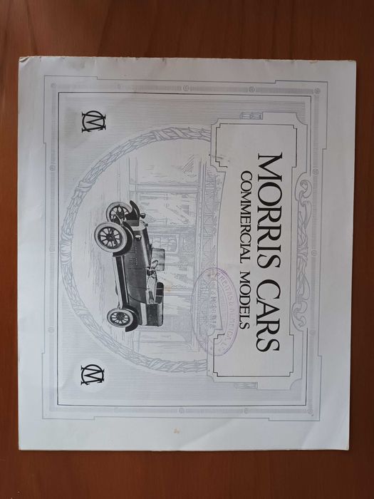 MORRIS OXFORD Catalogo anos 10 e 20 - Comerciais