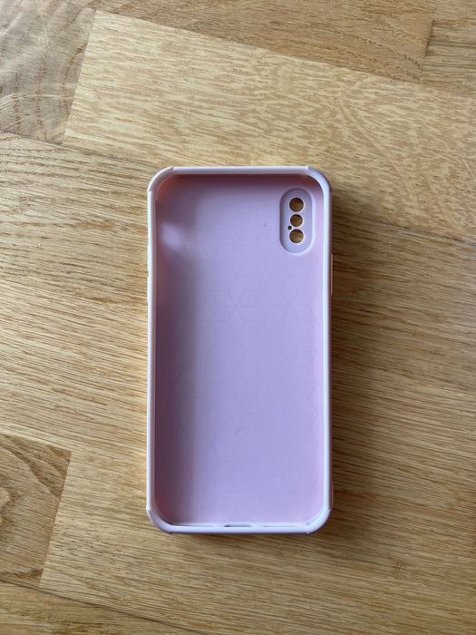 Capa de telemóvel iPhone X branca e rosa avião