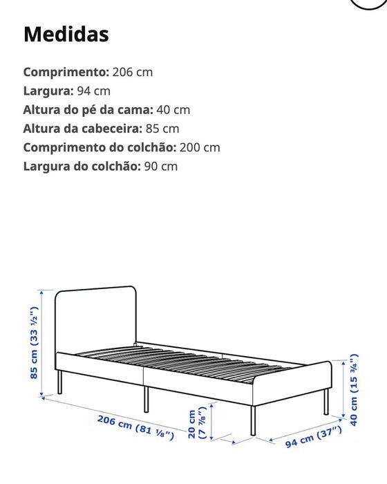 Excelente cama e colchão da IKEA