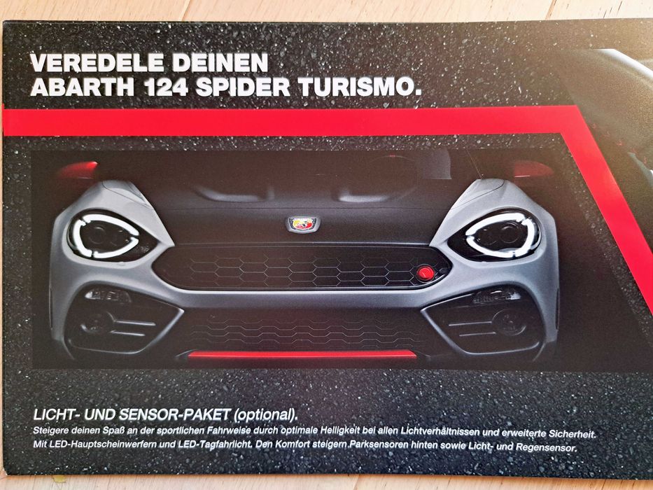 Abarth 124 Spider (FIAT 124 Spider) 2018 prospekt 26 str., stan BDB-