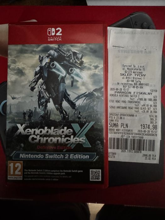 Nintendo Switch 2 (miesięczne) + gra + Pro controller 2