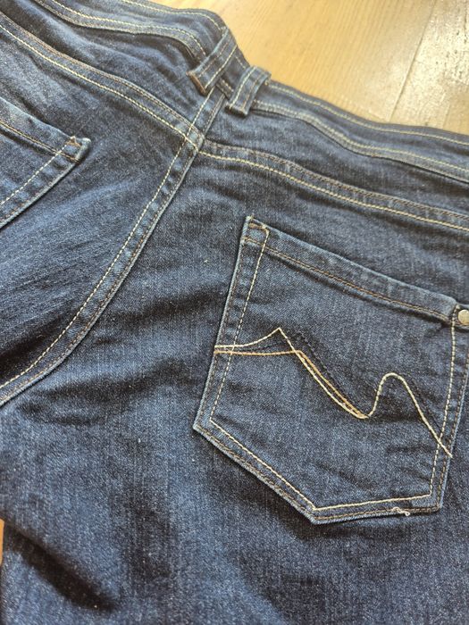 Krótkie spodenki damskie, ciemny jeans,Okay,r.M