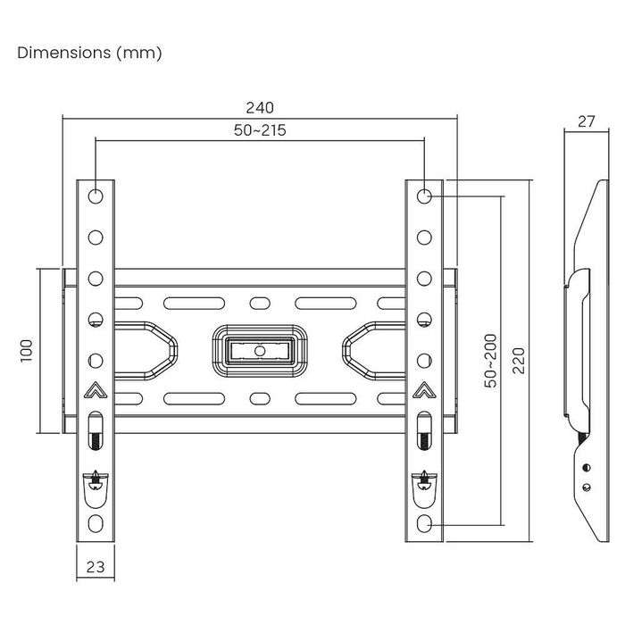 13"-43" Кронштейн для телевізора ITech PK2F Кріплення для телевізора