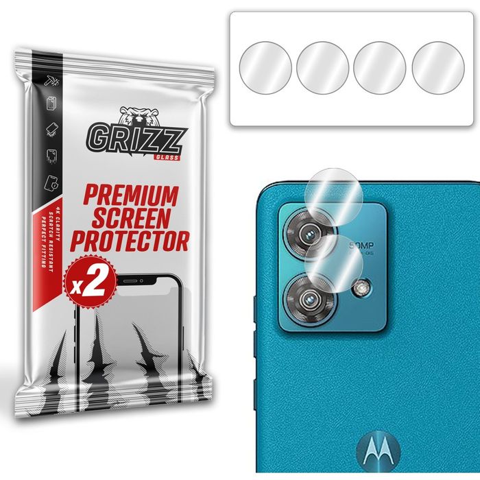 2x Szkło na aparat do Motorola Edge 40 Neo 5G Grizz HybridGlass