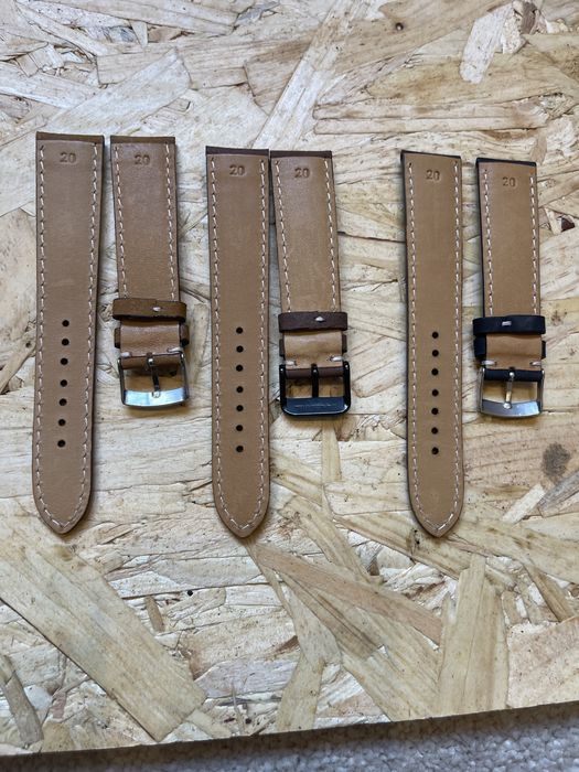 Braceletes tamanho 20mm, em pele genuína, fabricadas em Portugal