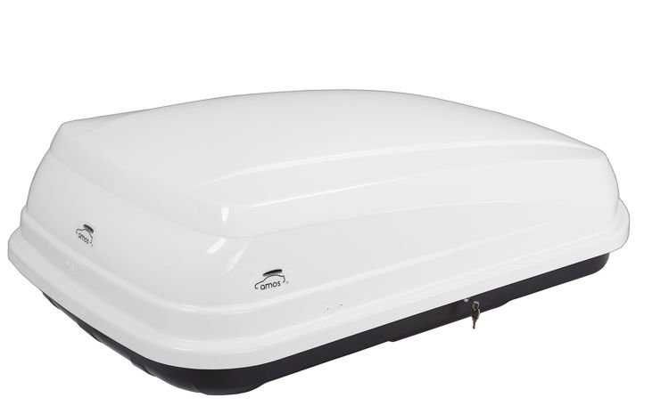 AMOS Bagażnik Box dachowy Kufer Boks bagażowy Travel Pack 400 biały