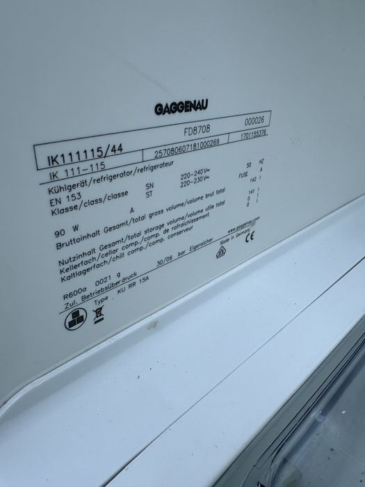 Mini Frigorifico  Gaggenau
