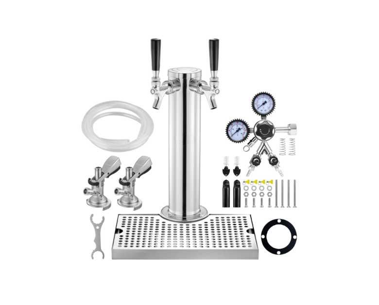 Zestaw Wieży do Piwa do Kegeratora z Podwójnym Kranem Regulator